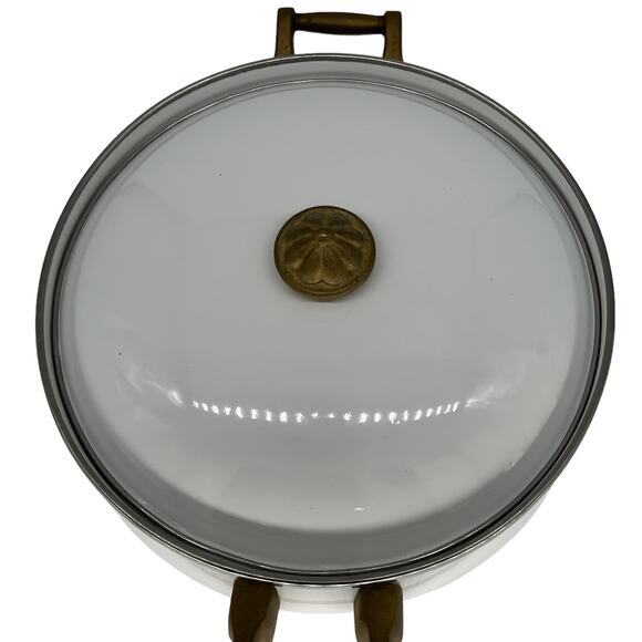 Tivoli Vintage Enamelware Cooking Stock Pot & Lid Solid Glossy White - Picture 6 of 14